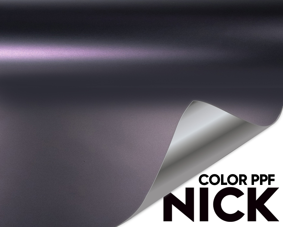 NICK TPU Car Wrap Satin Black Illusion Purple
