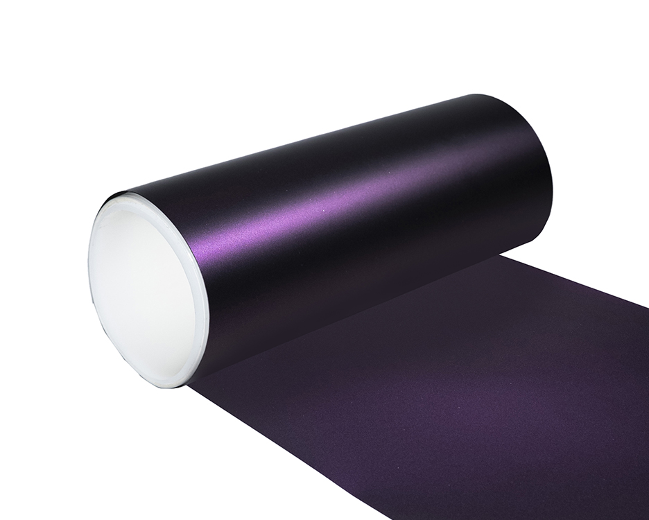 NICK TPU Car Wrap Satin Black Pinot Purple