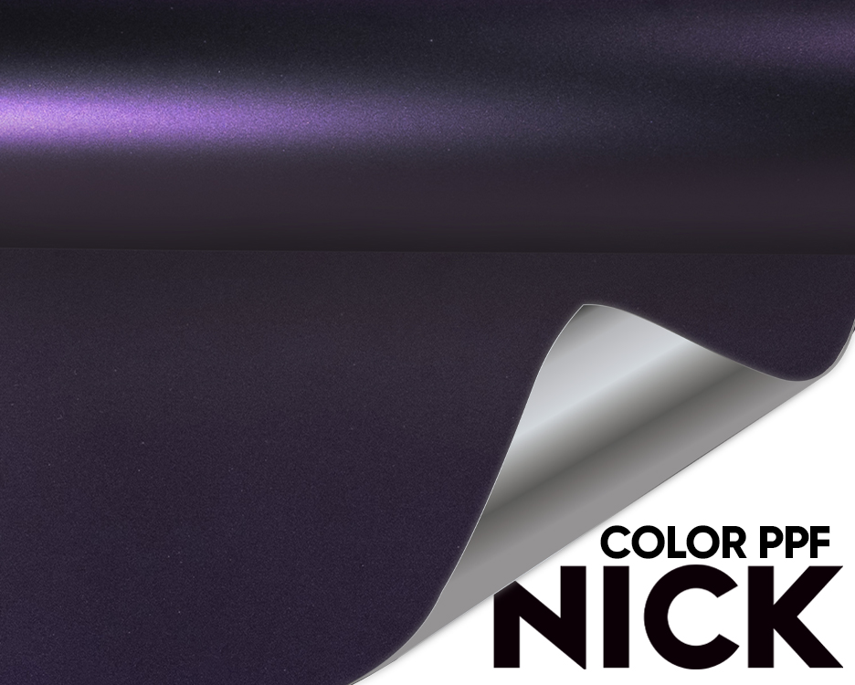 NICK TPU Car Wrap Satin Black Pinot Purple